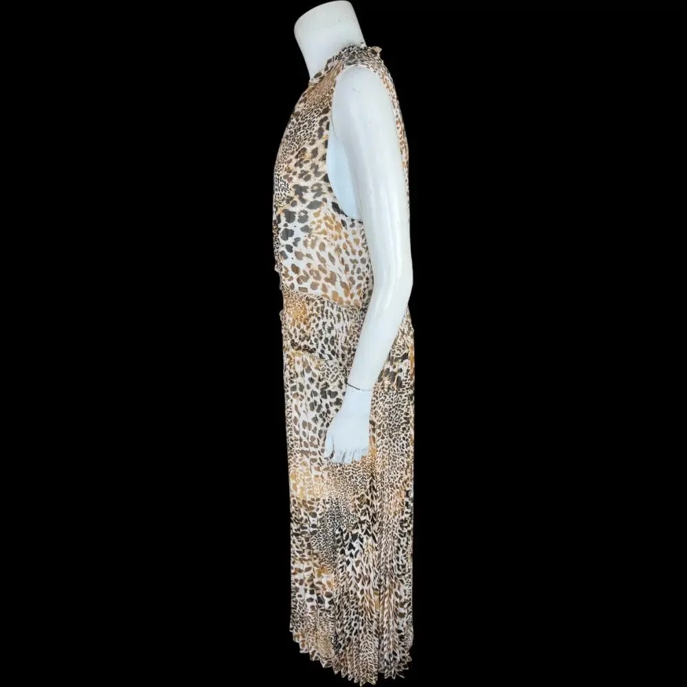 ANTTHONY Originals 1X Leopard Print Chiffon Dress Lined RN83299 Pullover‎ Style